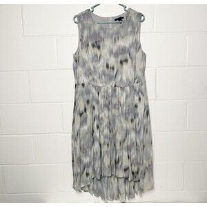 Kenneth Cole Womens Dress Size 2X High Low Elastic Waist Sleeveless Lined